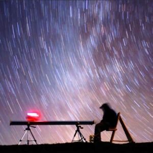 Astro Observing Chair at night Milky Way