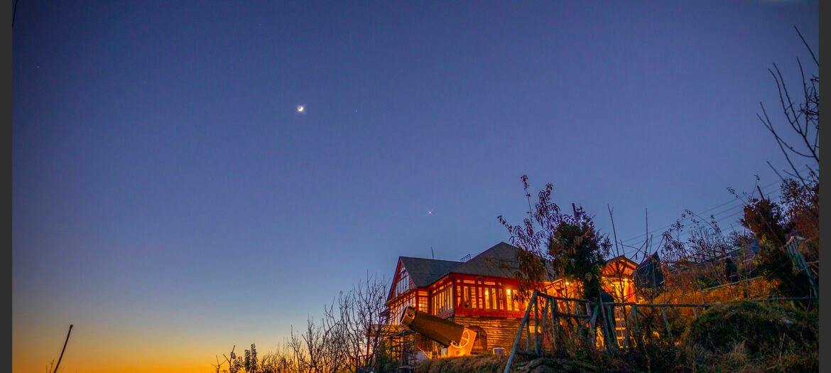 Venus, Saturn, Jupiter and Moon